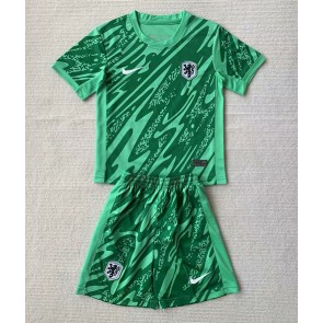 Netherlands Goalkeeper Replica Home Stadium Kit for Kids Euro 2024 Short Sleeve (+ pants)